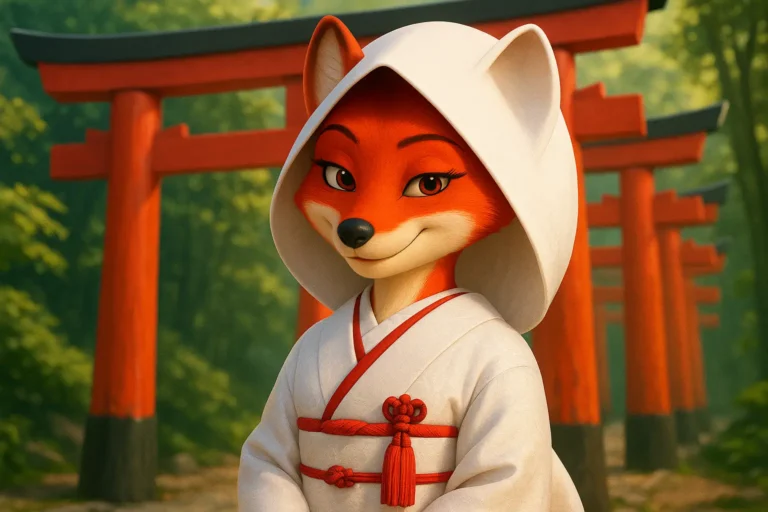 タマモ・ホムラ　実家の鳥居の前にて撮影