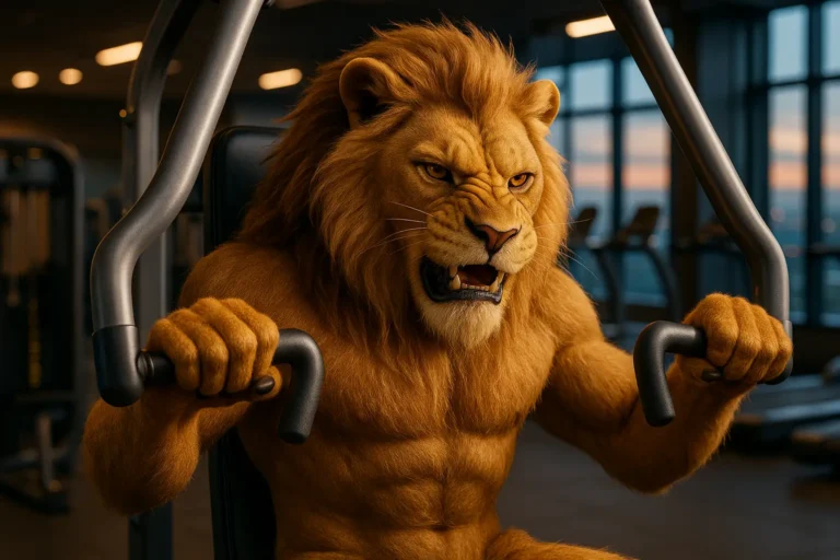 ダンテ・ライオン　力強い肉体のためトレーニングも欠かさない